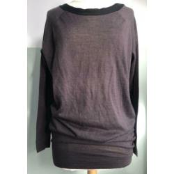 **STEPS**lange ZGAN trui maat M Mauve luxe fijn brei.