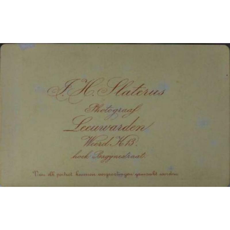 Carte de Visite S2 - Dame - Leeuwarden.