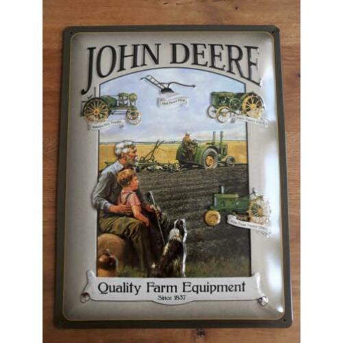 Origineel JOHN DEERE metalen wandbord