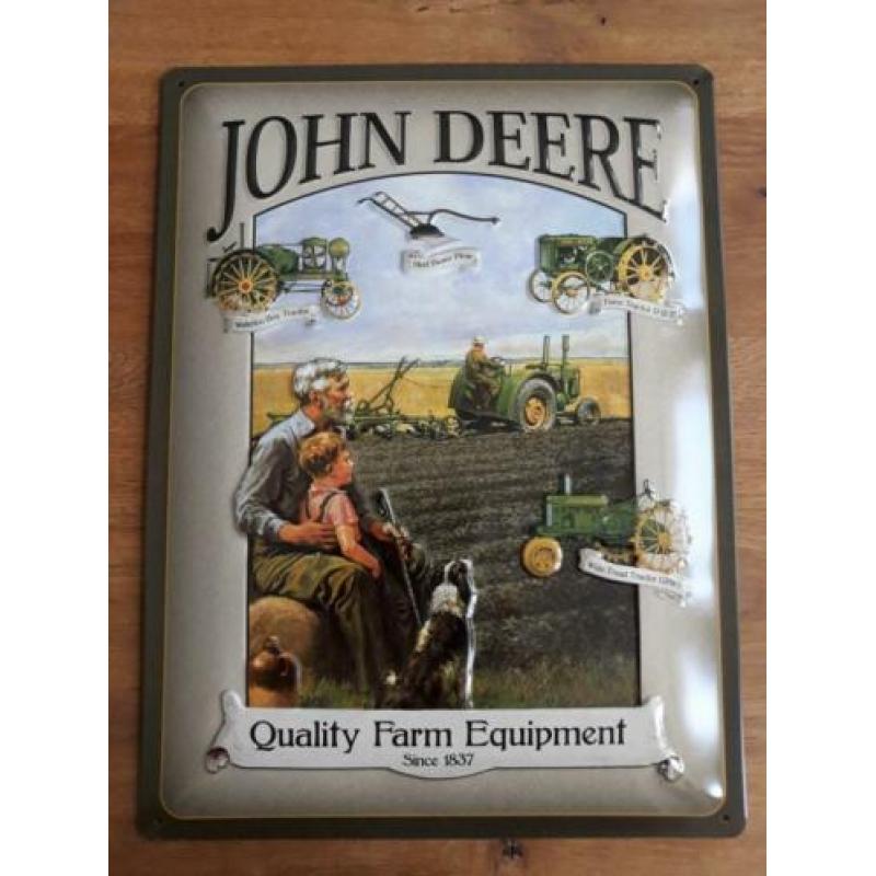 Origineel JOHN DEERE metalen wandbord