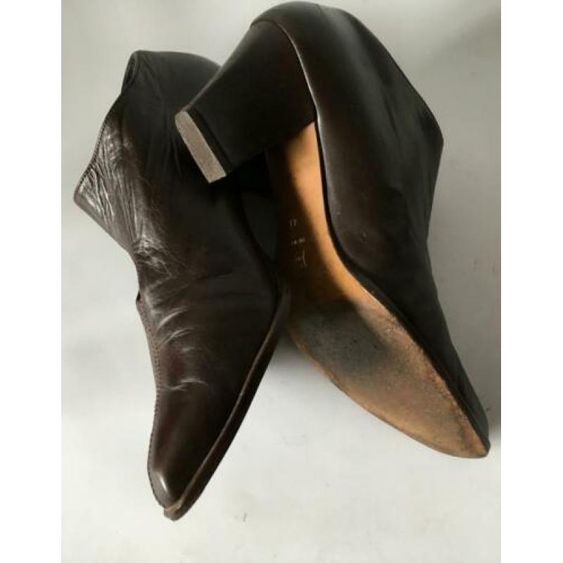 Bruine leren Cinderella schoenen.Mt 41.