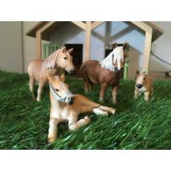 Schleich Paarden Haflinger familie