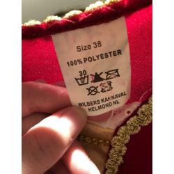 Markiezin carnavalspak mét pruik! Maat 38, 1x gedragen