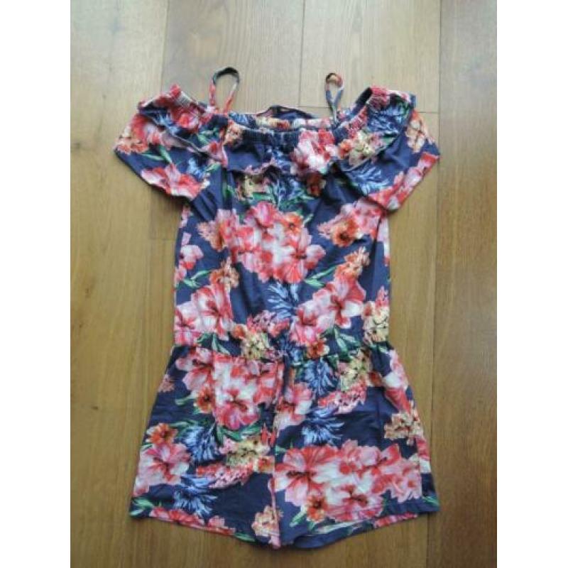 super leuke zomer jumpsuit WE 134 - 140 bloemen