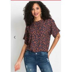 Blouse/ tuniekje leopard Maat 52