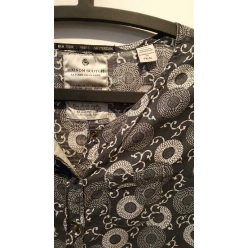 Maison scotch jurkje grijs met print