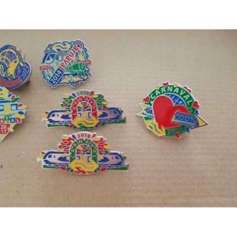 NS Carnavals pins 2011 t/m 2019