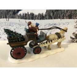 Santa And Child Van Luville voor in een Kerstdorp!!
