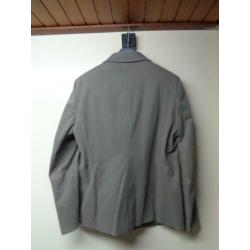 ST. EMILE taupe kleurige blazer met fluweel afgezet