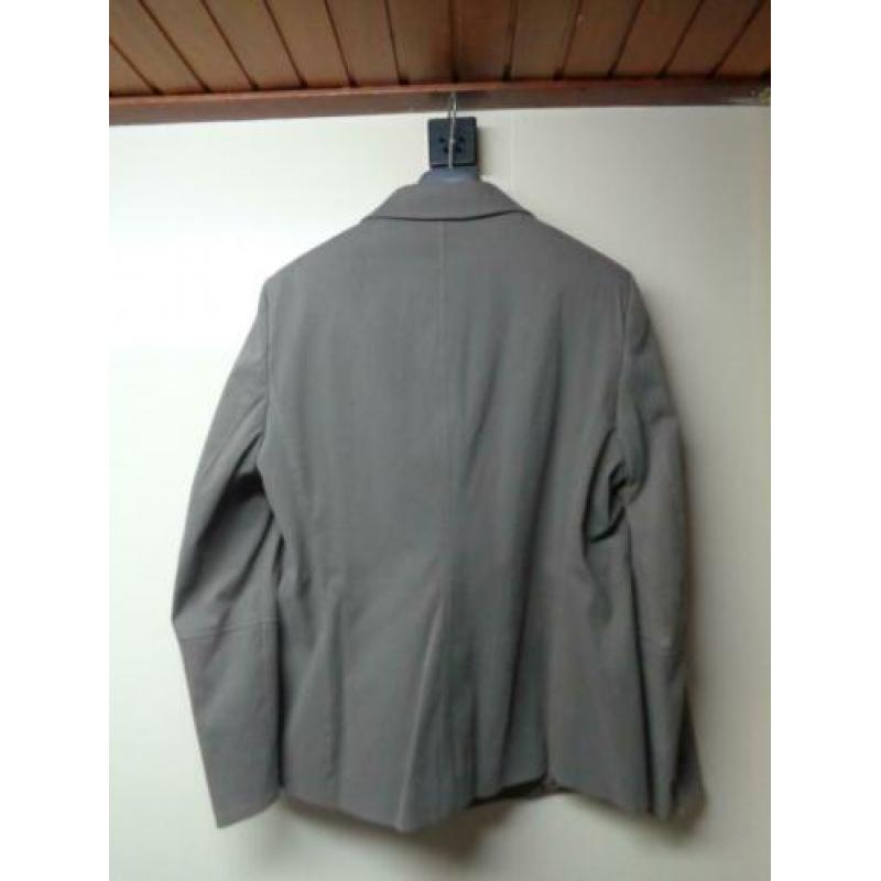 ST. EMILE taupe kleurige blazer met fluweel afgezet
