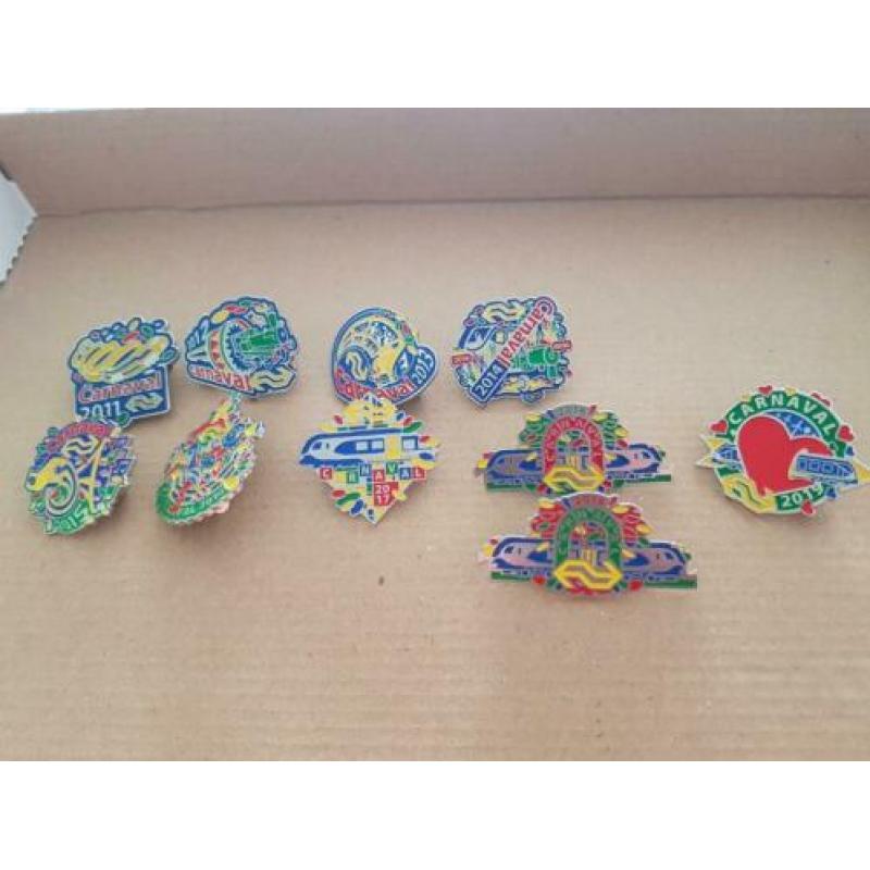 NS Carnavals pins 2011 t/m 2019