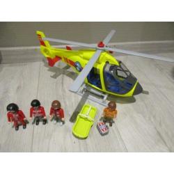 Playmobil 5428 reddingshelicopter + 4 poppen