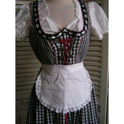 tiroler dirndl jurk schort blouse maat 38 nr JJ 1179