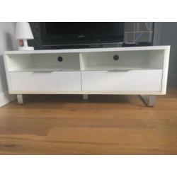 Mooie moderne televisiekast tv meubel hoogglans wit
