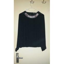 leuke zwarte blouse maat s
