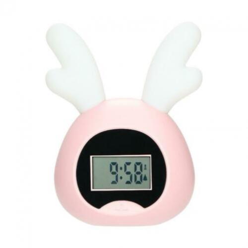 Alarm - Slaaptrainer - Nachtlampje - USB oplaadbaar - Roze -