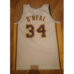 Nba los angeles lakers champion jersey #34 shaquille o'neal