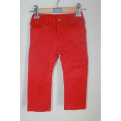 Rode jeans van Petit Bateau maat 80 (2881)