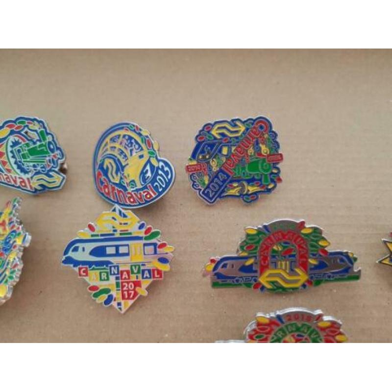 NS Carnavals pins 2011 t/m 2019
