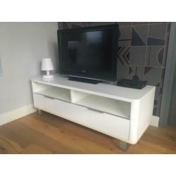 Mooie moderne televisiekast tv meubel hoogglans wit
