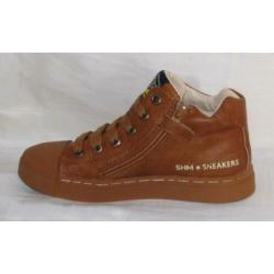 SHOESME maat 29 vetersneaker/rits cognac - gratis verzenden