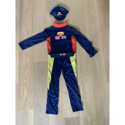 Carnaval F1 overall Max Red bull kids 8-9 jaar