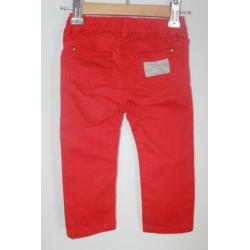 Rode jeans van Petit Bateau maat 80 (2881)