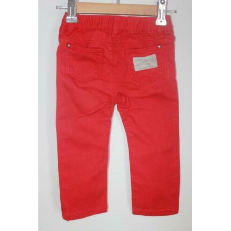Rode jeans van Petit Bateau maat 80 (2881)