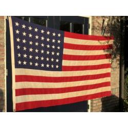 Amerikaanse 48 sterren vlag , WO2 , US vlag 147 CM X 232 CM