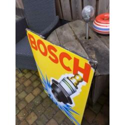 antiek jaren 50 emaille reclamebord bosh bougie oud garage