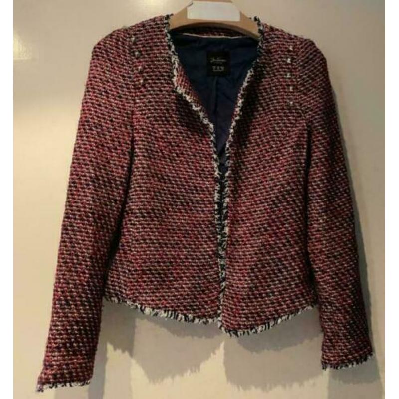 Zara Trafaluc rood gemeleerd jasje blazer maat M