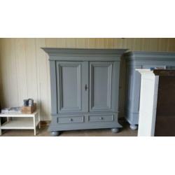 Buffetkasten brocante houten eiken wandmeubels kamer kasten