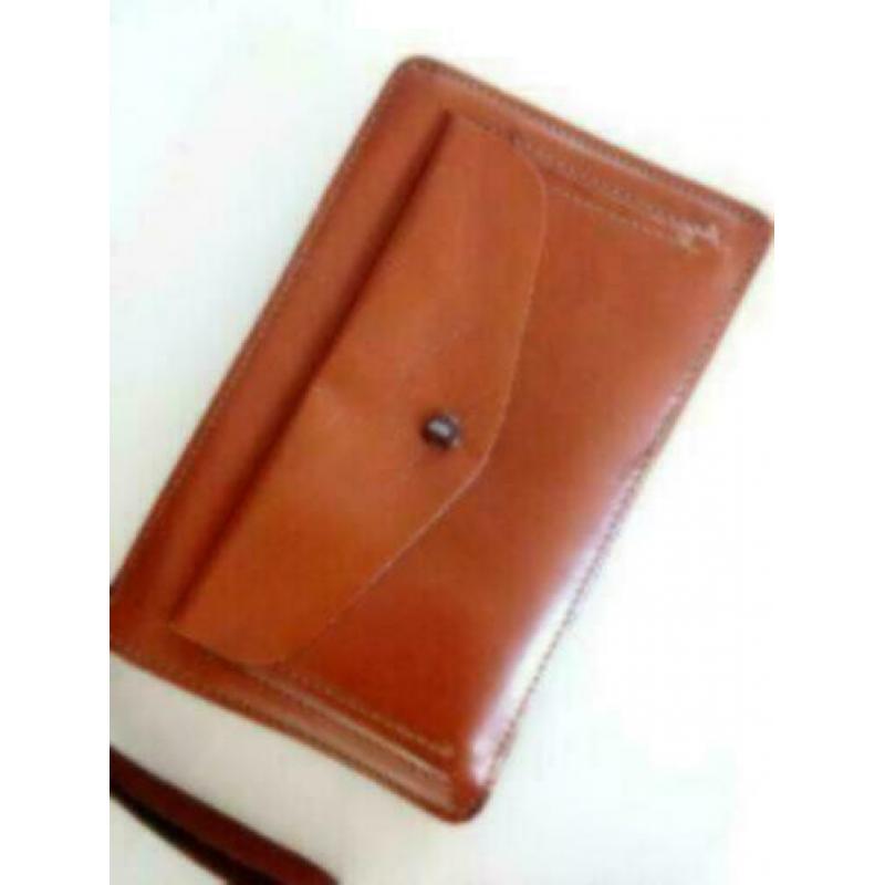 4 x Mooie vintage retro clutch handtas bruin