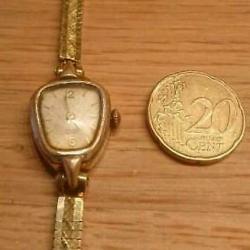 Vintage dameshorloge mechanisch goldplated.