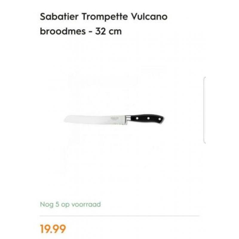 5 -delige set keukenmessen sabatier trompette vulcano NIEUW