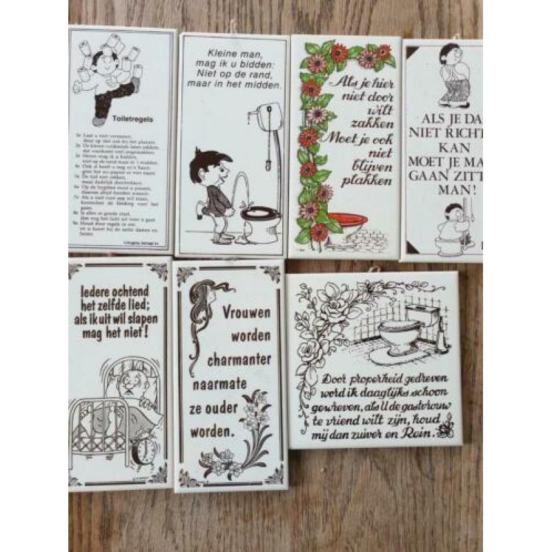 Wc tegeltjes uit de jaren 70/80