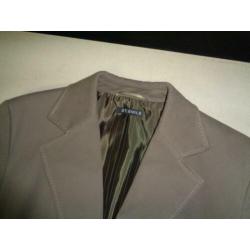 ST. EMILE taupe kleurige blazer met fluweel afgezet