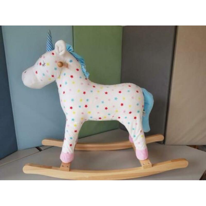 Hobbelpaard eenhoorn en stokpaard (unicorn)