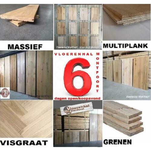 MASSIEF EIKEN & GRENEN, Multiplank, Visgraat en Lamel
