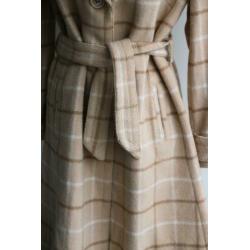Vintage retro jas wol wollen camel maat 36 38