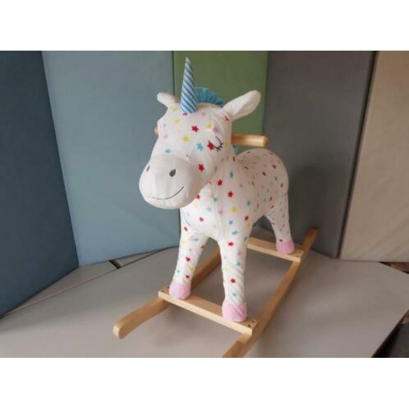 Hobbelpaard eenhoorn en stokpaard (unicorn)