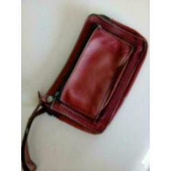 4 x Mooie vintage retro clutch handtas bruin