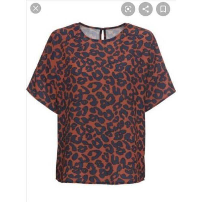 Blouse/ tuniekje leopard Maat 52