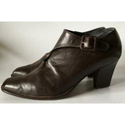 Bruine leren Cinderella schoenen.Mt 41.