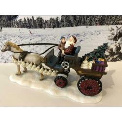 Santa And Child Van Luville voor in een Kerstdorp!!