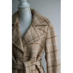 Vintage retro jas wol wollen camel maat 36 38