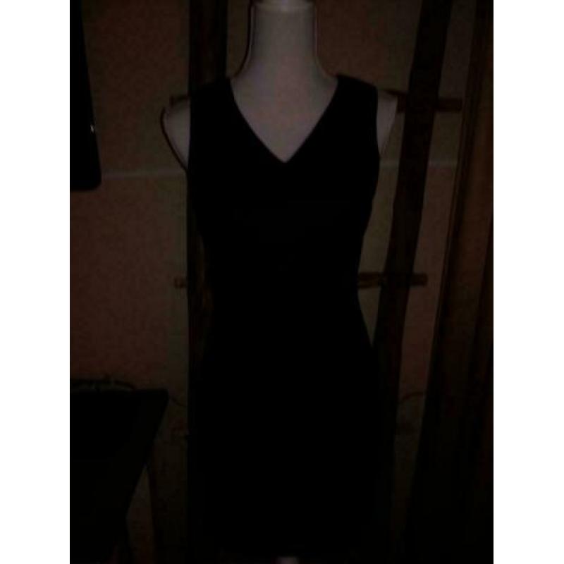 TAIFUN linnen zwarte jurk MAAT 34