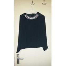 leuke zwarte blouse maat s