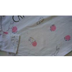 Grappig, wit shirt met poesjes, Zara, maat 74 (68)