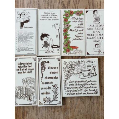 Wc tegeltjes uit de jaren 70/80